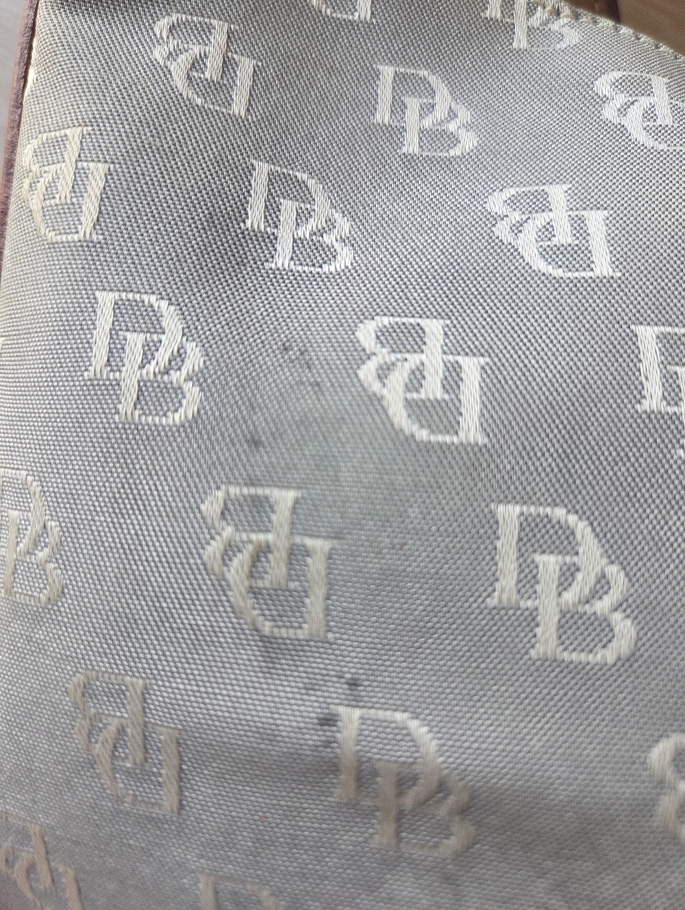 Vintage Y2K Dooney & Bourke Small Hobo Shoulder Bag Monogram Jacquard Purse - Picture 9 of 15